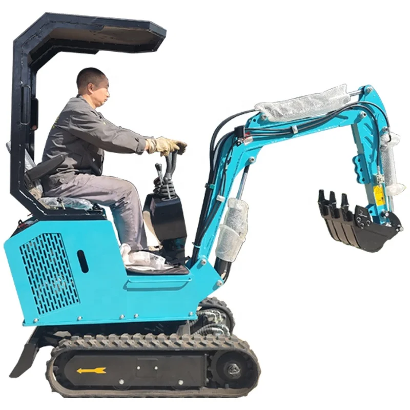 E.P High Quality Free Shipping EPA CE Best Towable Backhoe Gasoline Engine Earth-Moving Machinery 1 Ton Mini Digging Equipment