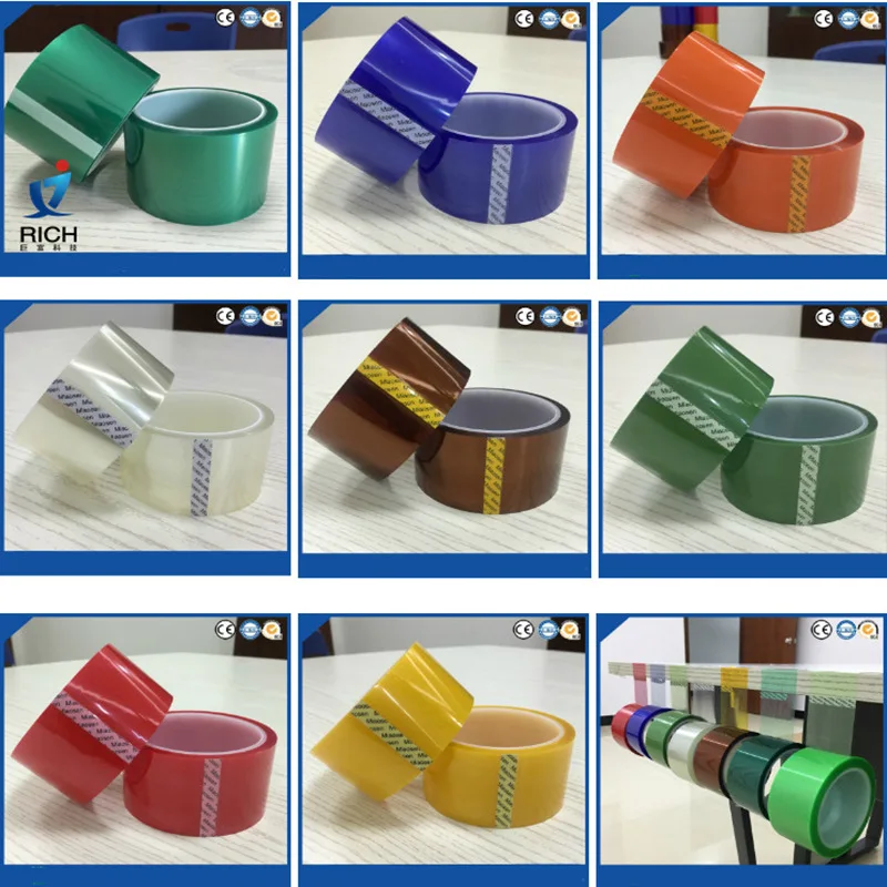 PET high temperature blue polyester film tape Acid and alkali resistance electroplating protective silicone tape