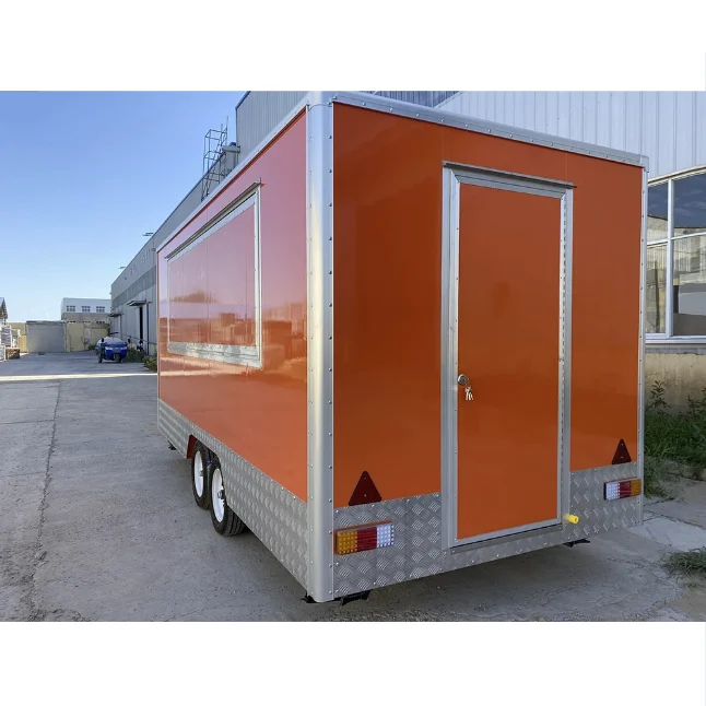 Source Factory Hot Dog Concession Trailers Street Square Mobile Kitchen Food Trailer Fully Equipped Remolque Mobile Fast Food Tr