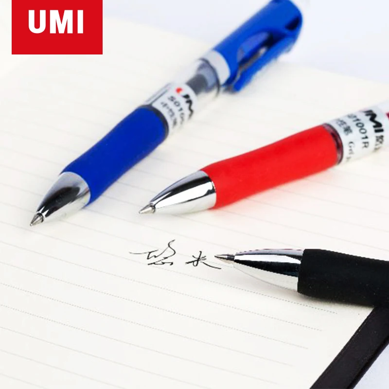 
China cheap office supply black red blue high quality custom logo plastic press Gel pen for school office student 