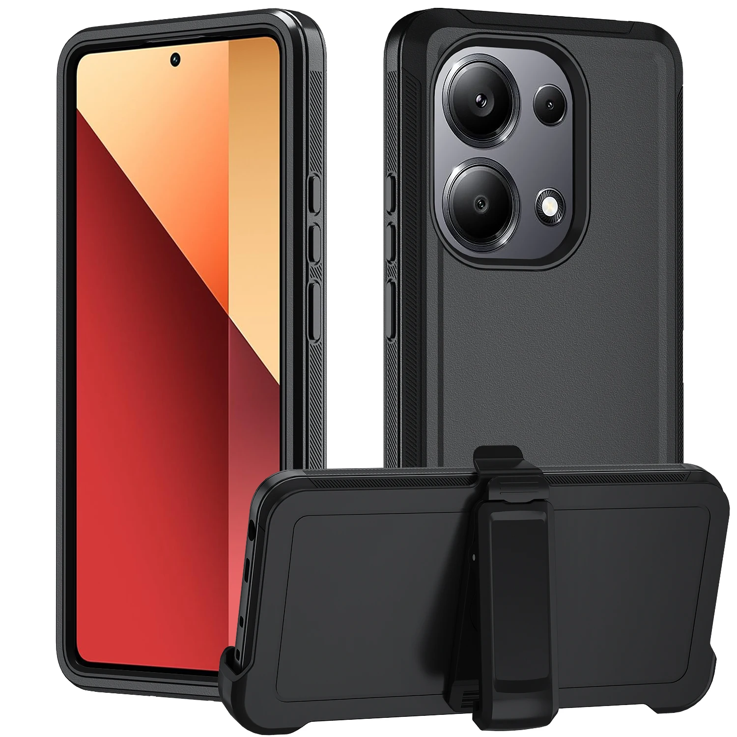 Holster Defender 3-Layer Mobile Phone Cases For Samsung Galaxy A55 A35 A25 A15 A05 Shockproof Heavy Duty Protective Back Cover