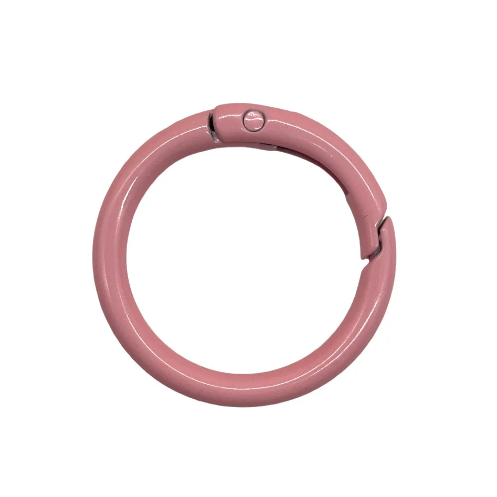 High Quality Colorful O Ring Metal Carabiner round Spring Keychain-Wholesale
