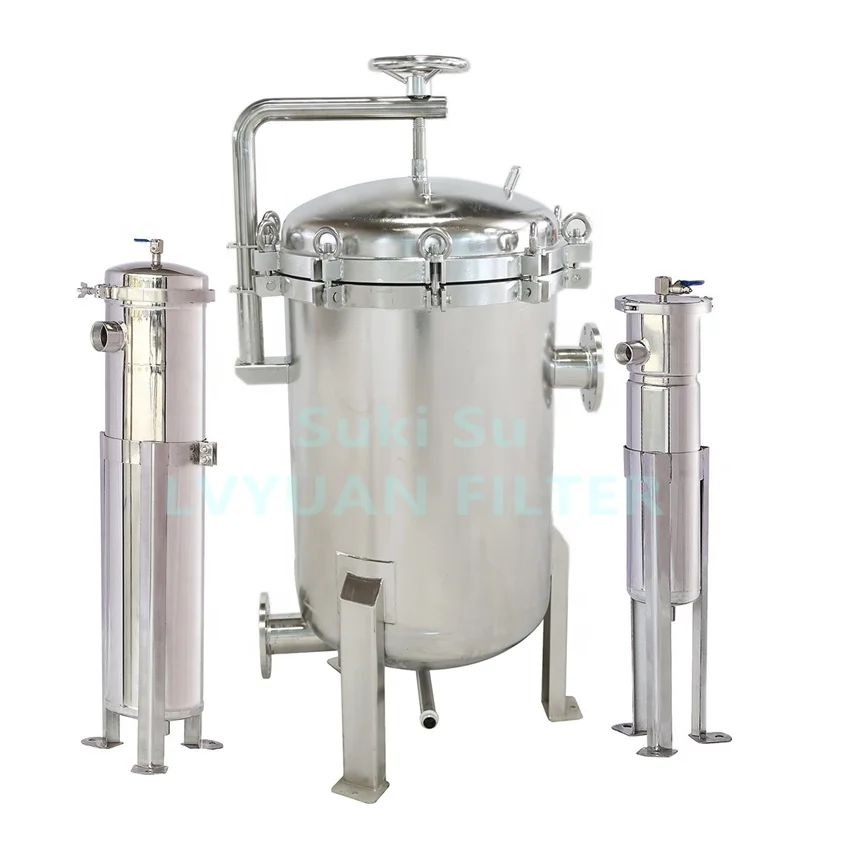 Industrial Water Liquid Filter Filtration Vessel Holder Stainless Steel bag filter housing for Juice beer wine milk oil vessels