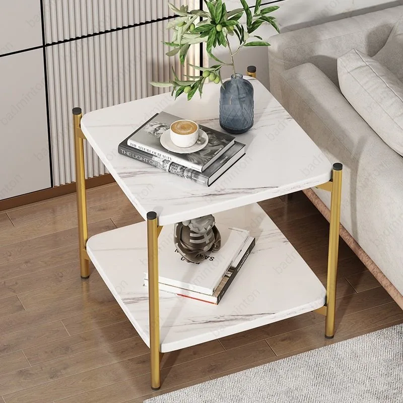 Luxury Minimalist Living Room Storage Sofa Small Round Table Side Cabinet Coffee Table