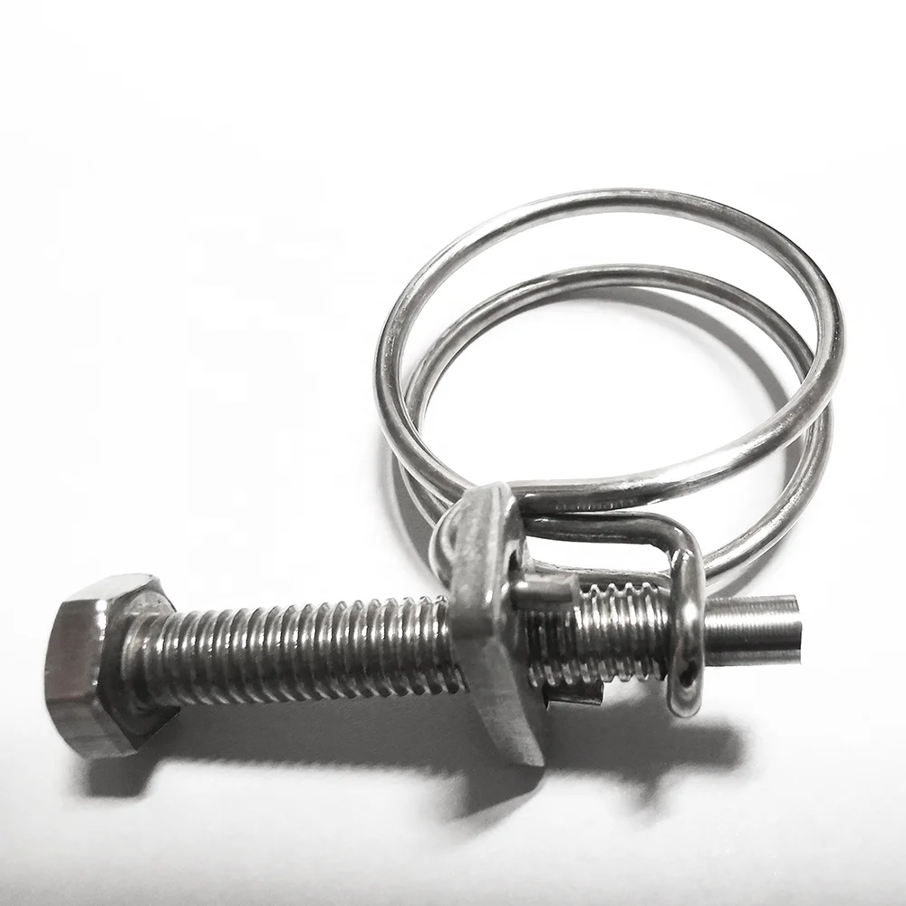 Customized Strong Wire Ring Pipe Clips Adjustable Metal Tube Clamps Clips Galvanized Steel Double Wire Hose Clamps Manufacturer