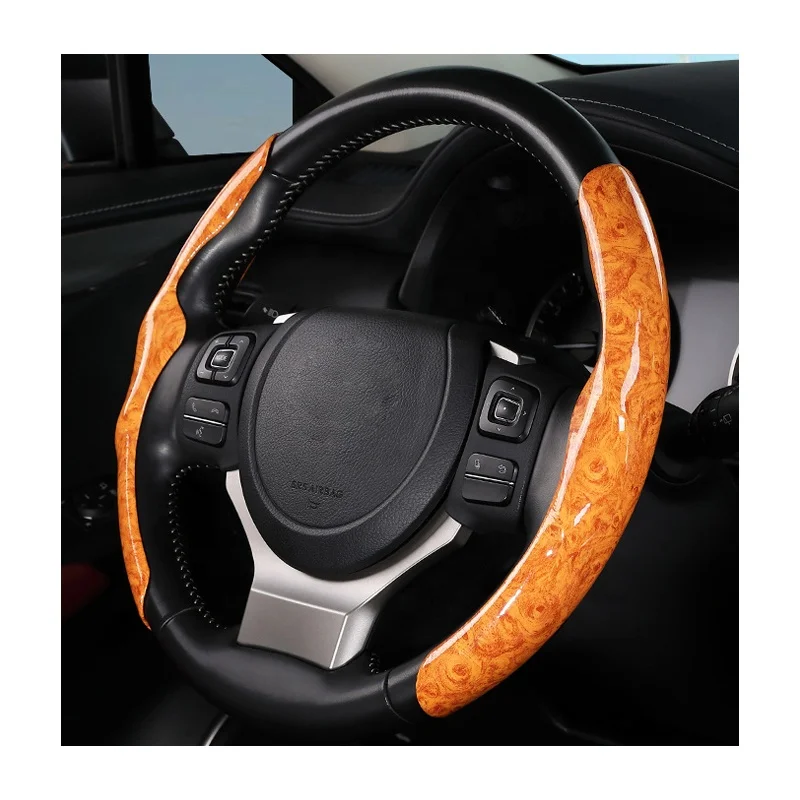 Custom-made Different Colors Universal Leather Car Steering Wheel Cover