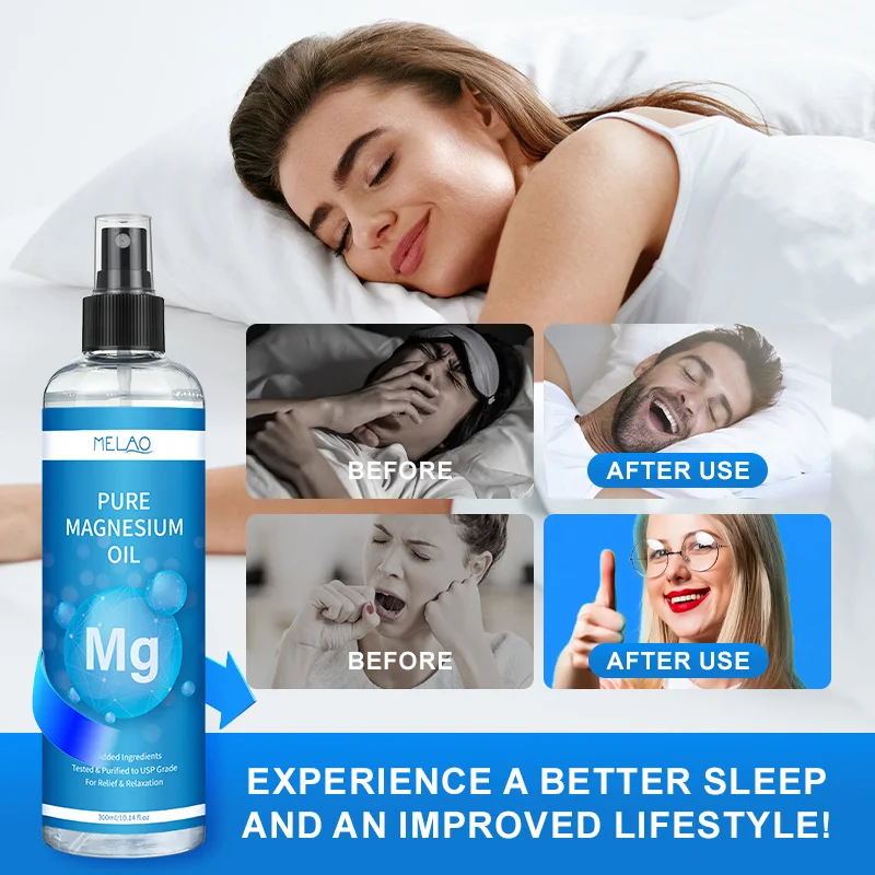 Private Label Ease Leg Cramps Pure Organic Magnesium Spray