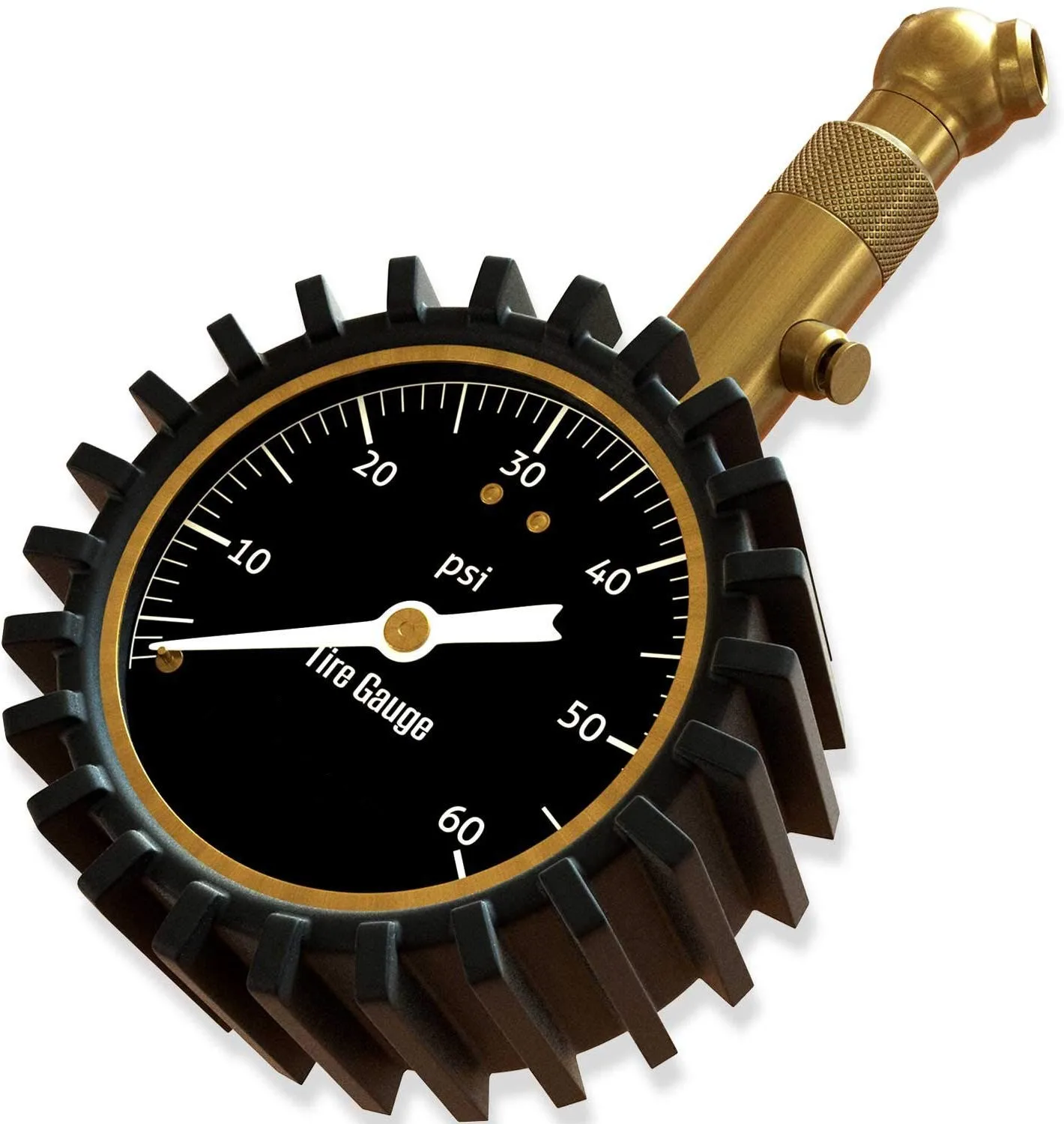 Tire Pressure Gauge - (0-60 PSI) Heavy Duty, Certified ANSI Accurate with Large 2 Inch Easy to Read Glow Diar