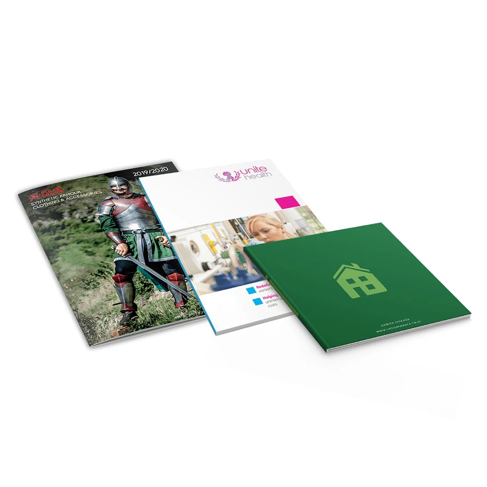 Custom A5 Size Saddle Stitch Booklets Full Color Offset Printing Brochures