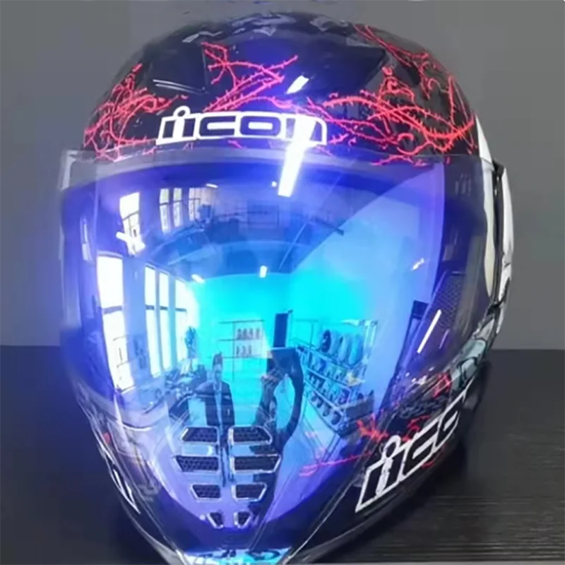 new fast  alliance  airflite vintage cross  anti fog helmet   visor lens for icon