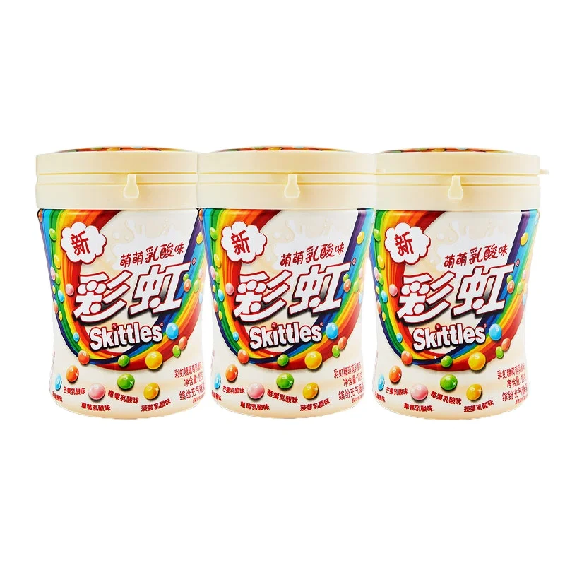 Wholesale Exotic Snacks Exotic Candy Skittless Mix Gummies Fruit Flavour Delicious Candies Fruit Sour Candy Gummy