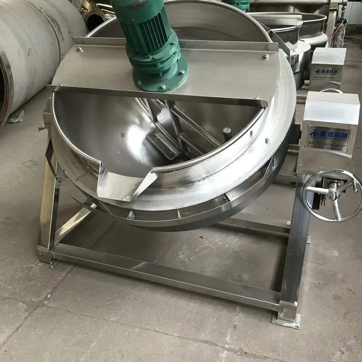 100-1000L SUS304 Stainless Steel  Steam Jacketed Cooking Kettle Commercial Automatic Cooking with Agitator