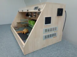 100*55*55cm solid wood intelligent dual temperature and humidity control oak cage for pet reptile live smart reptile product