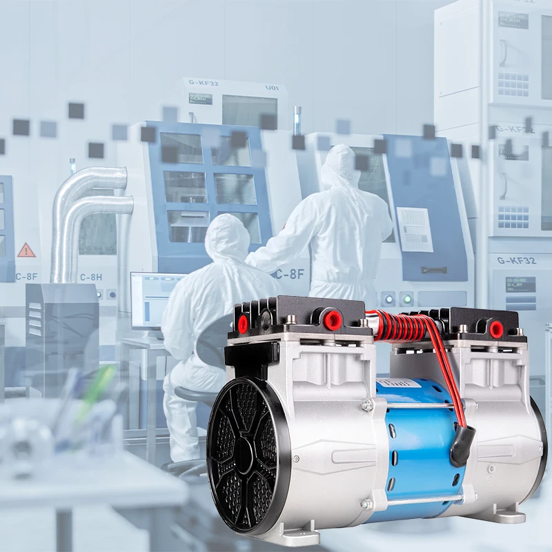 Small air pump piston vacuum pumping defoaming plate printer mounter oil-free vacuum pump