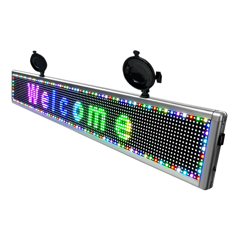 Высокояркий 80 см Автомобильный светодиодный знак P6 RGB цветной Wi-Fi программируемый прокручивание сообщений дисплей для автомобиля многоязычный