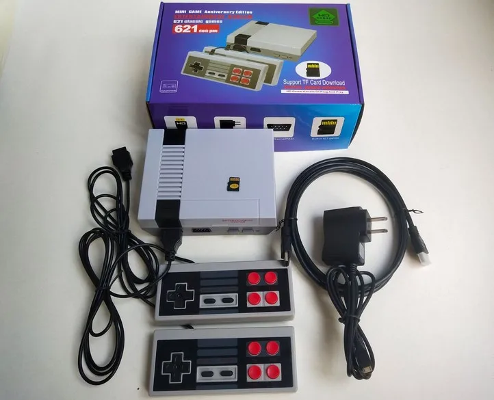 Hot mini Retro Classic Handheld Game Player Family TV Video Game Console HD Port 621 8 Bit Games Built-in TF Card Can download