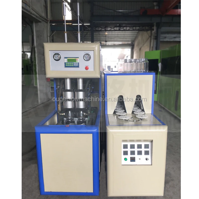 Hand Feeding Jars Semi Automatic Pet Bottle Blowing Machine