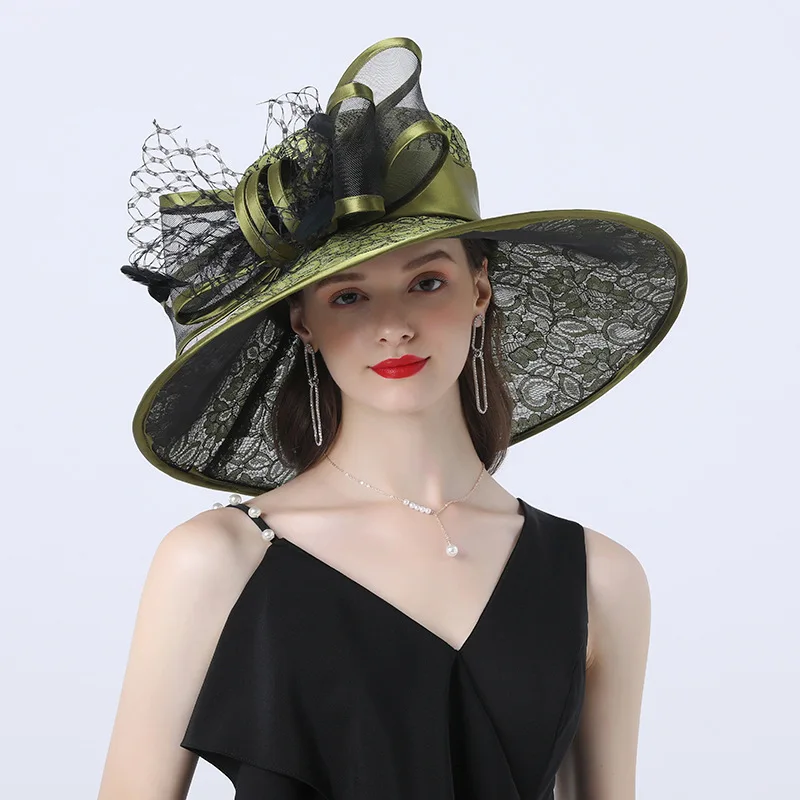 Wholesale fedora hat New Style Vintage Wide Brim lace Fedora Design Your Own Fedora Hat
