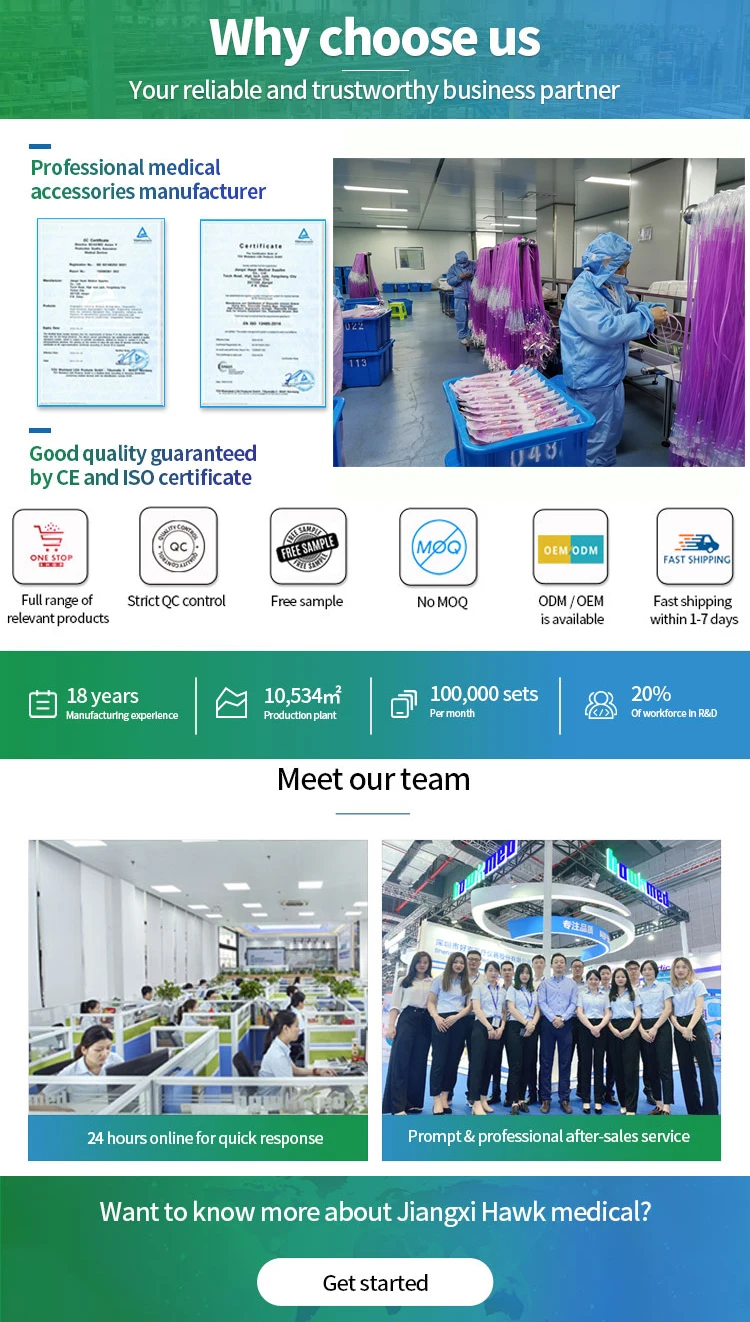 Hawkmed Infusion Set Factory Iv Admin Iv Flow Regulator and Bag