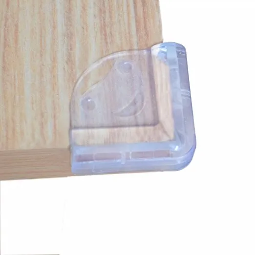 PVC Child safety clear plastic corner protectors for baby safety corner guards with 3M tape