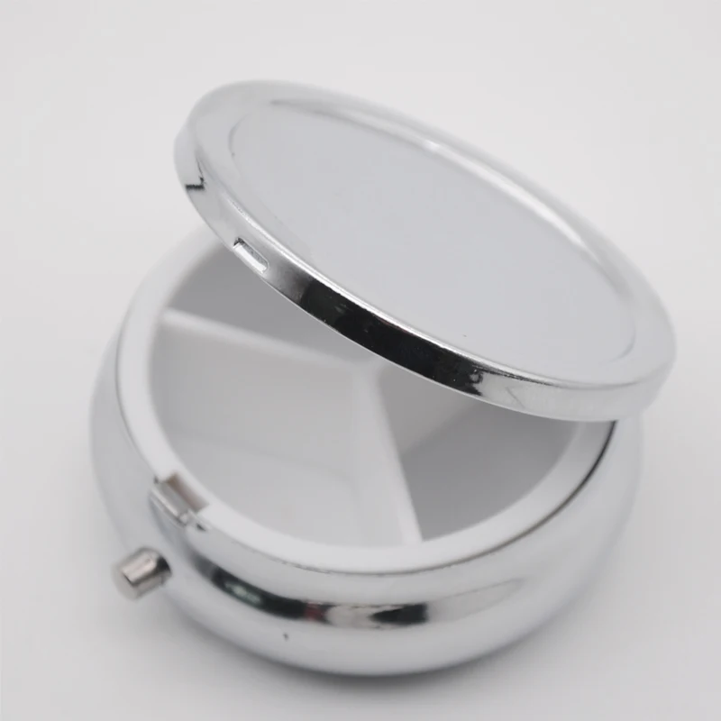 Dia. 52mm blank round metal pill box/ pill case with cutter in stock