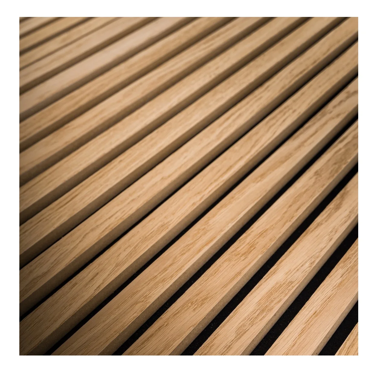 Slat Wood Acoustic Panel Walnut Oak Wood Slat PET Fiber Wooden Slat Acoustic Panels