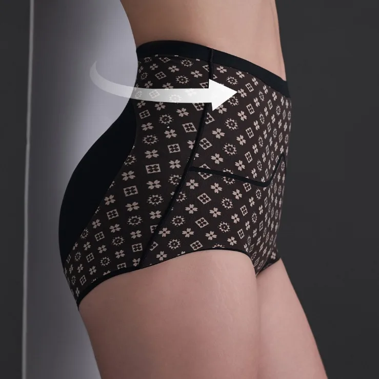 Bioceramics far-infrared abdominal girdle latex anti-bacterial Tummy Control Ice sikl Butt Body Underwear traceless Shaper