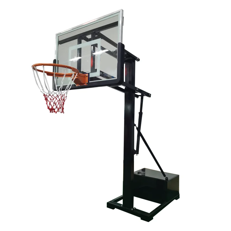 Professional manufacture promotion price outdoor fixed basketball rack manual hydraulic basketball stand
