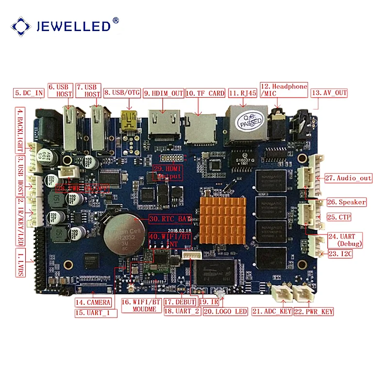 PCBA for Monitor Mainboard Advertising Vending Machine Drinking Kiosk Custom Android Motherboard
