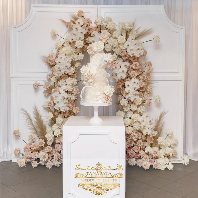 Outdoor furniture events used white pvc wedding arch backdrop