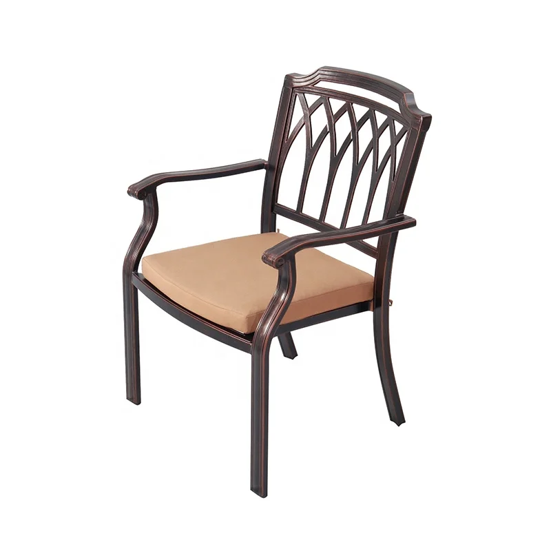 5 Piece Balcony Patio Dining Set Furniture Outdoor Garden Cast Aluminum Round Table and 4 Seater Chairs for Sale