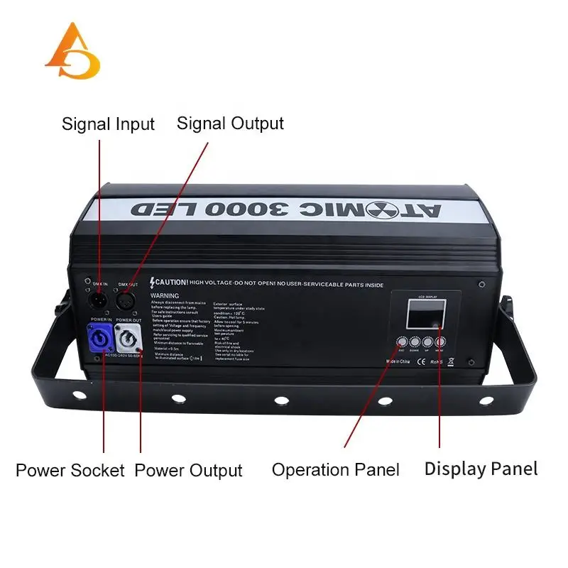 Professional stage lighting dmx 3000w strobe light full color led strobe stage light