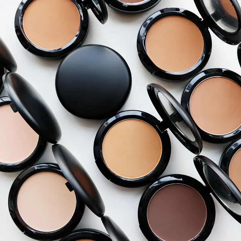 Own Brand Cosmetics Private Label Face Makeup Long Lasting Setting Pressed Powder Female Makeup Foundation For All Skin Type
