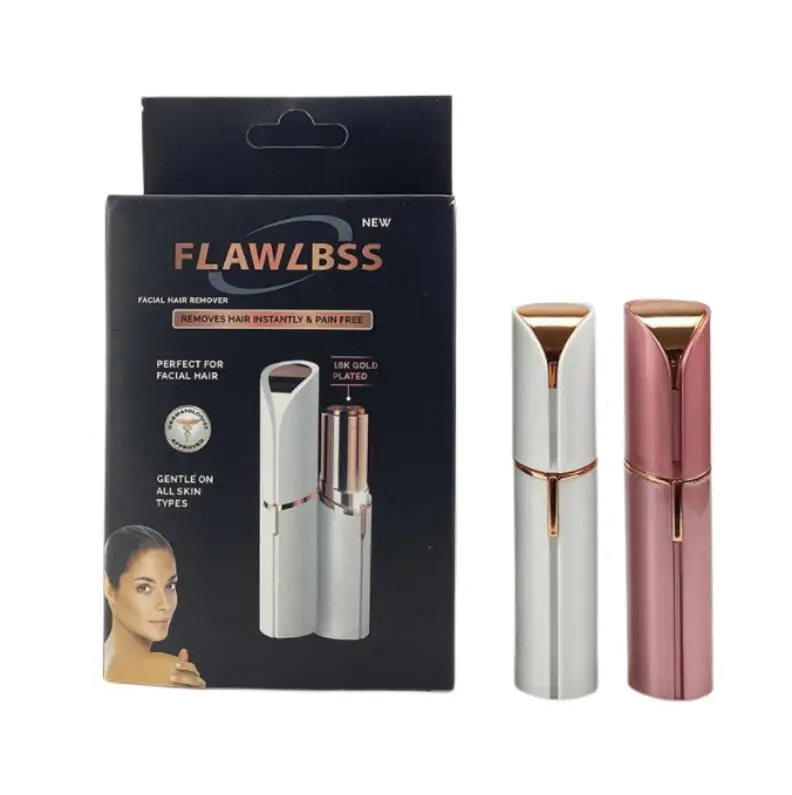 Electric Eyebrow Trimmer Mini Eyebrow Epilator Lipstick Facial Hair Removal Portable Women Painless Razor Tool