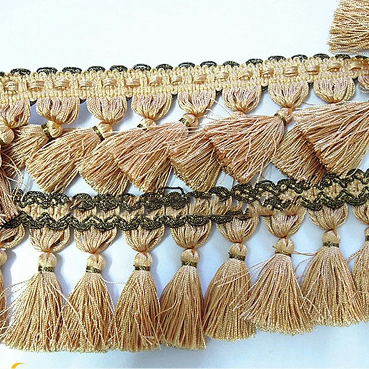 Excellent quality hot sale tassel curtain trim bullion fringe