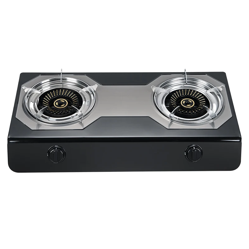 Double Cast Iron Burner Portable Gas Hob Home Use 2 Burner Cooktops Table Gas Stove