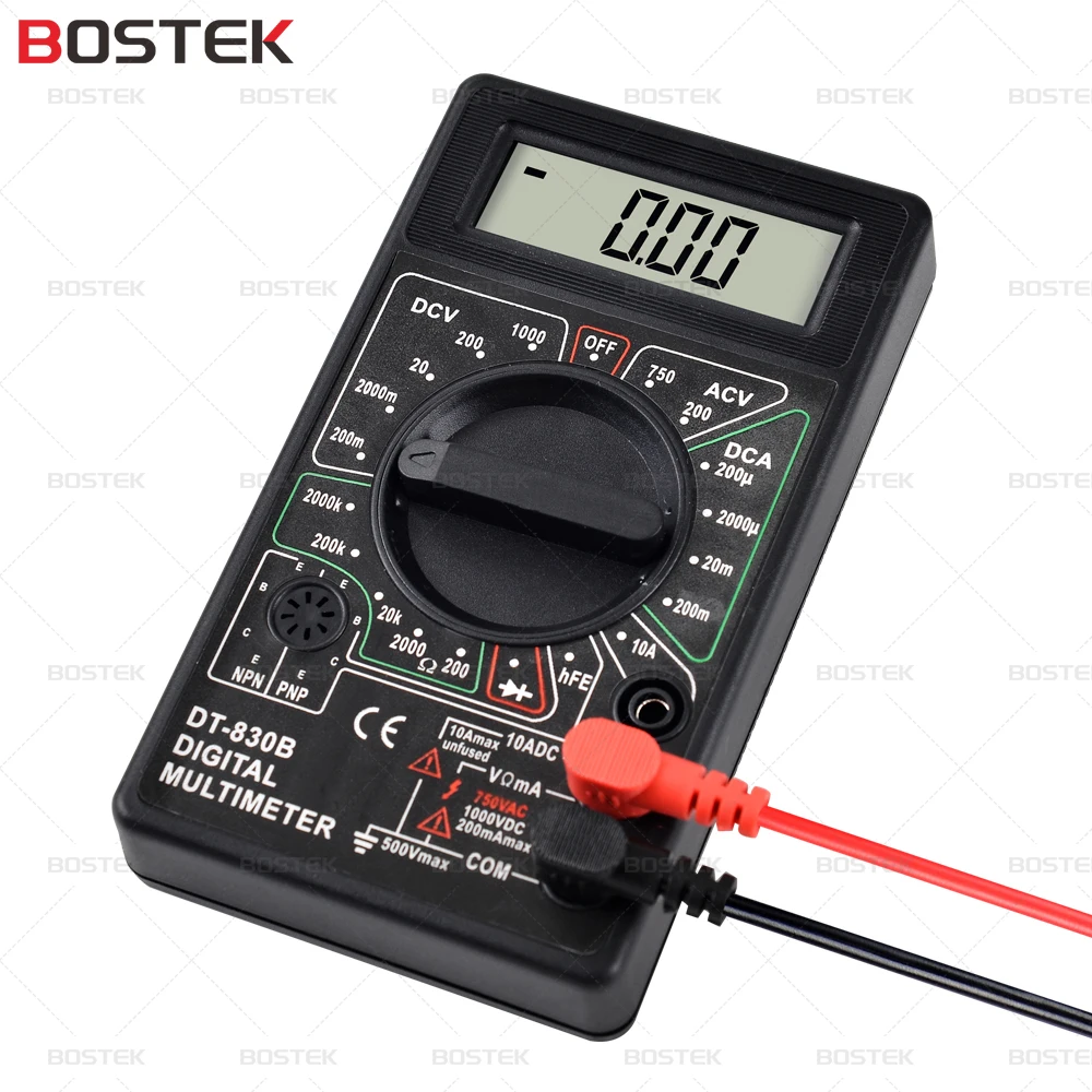 BOSTEK DT830B Low Price Mini Digital Multimeter Ac Dc 1000V Voltmeter Resistance Tester 2000 Counts