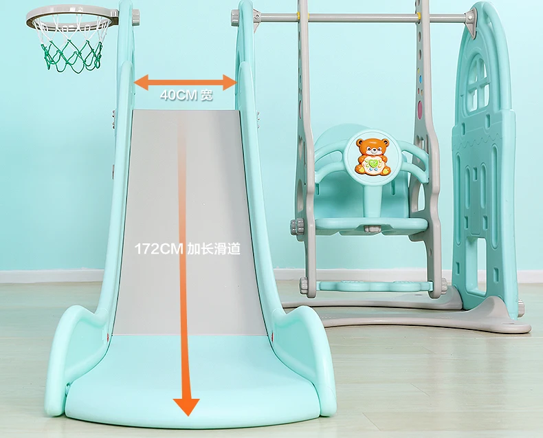 3 in 1  indoor play house plastic kids infant kids swing and slide set