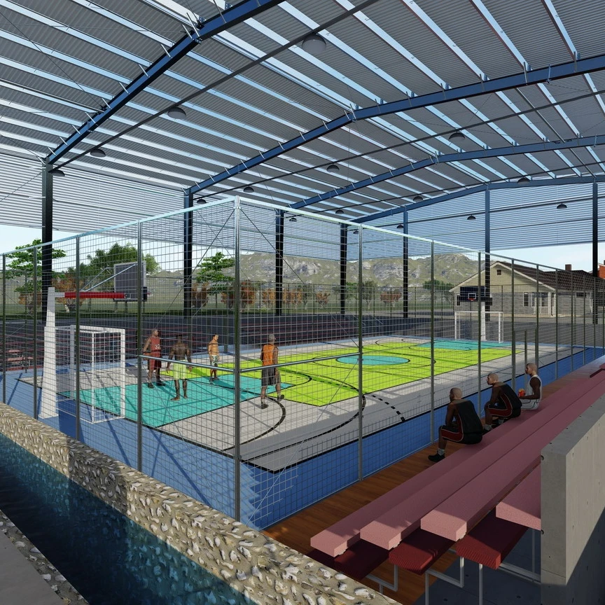 Легкий Калибр стальной каркас длинный просвет конструкционный сборный зал здания/завод/сарай