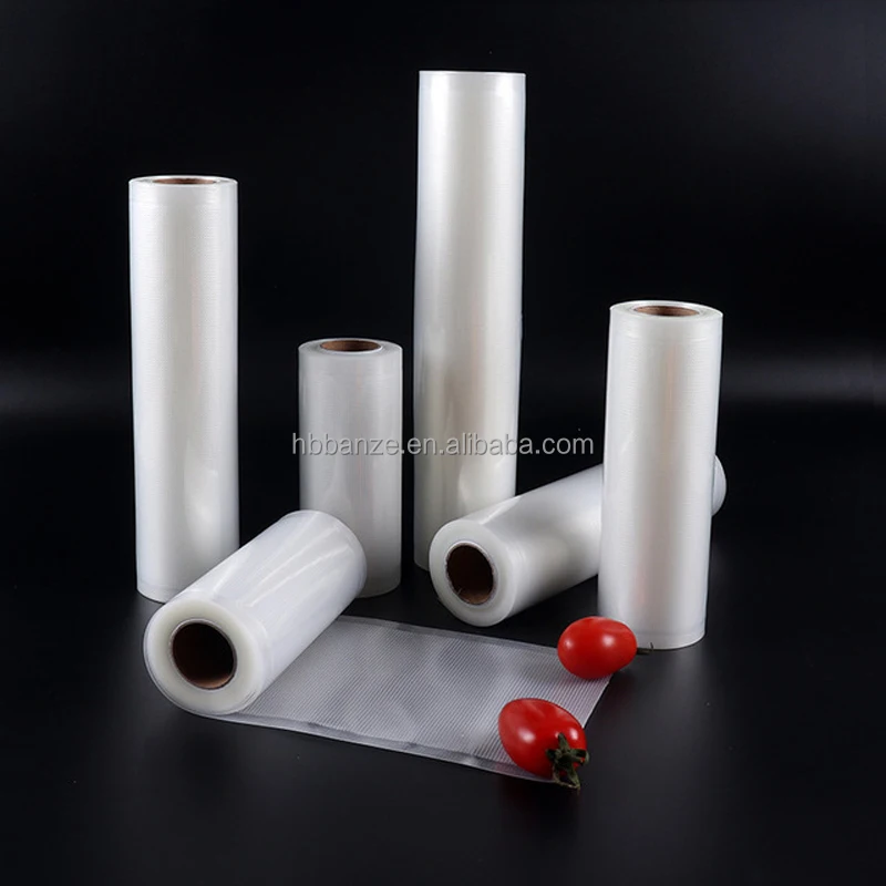 Transparent Nylon embossed Food saver vacuum sealer bags heat seal vacuum packaging bag for food