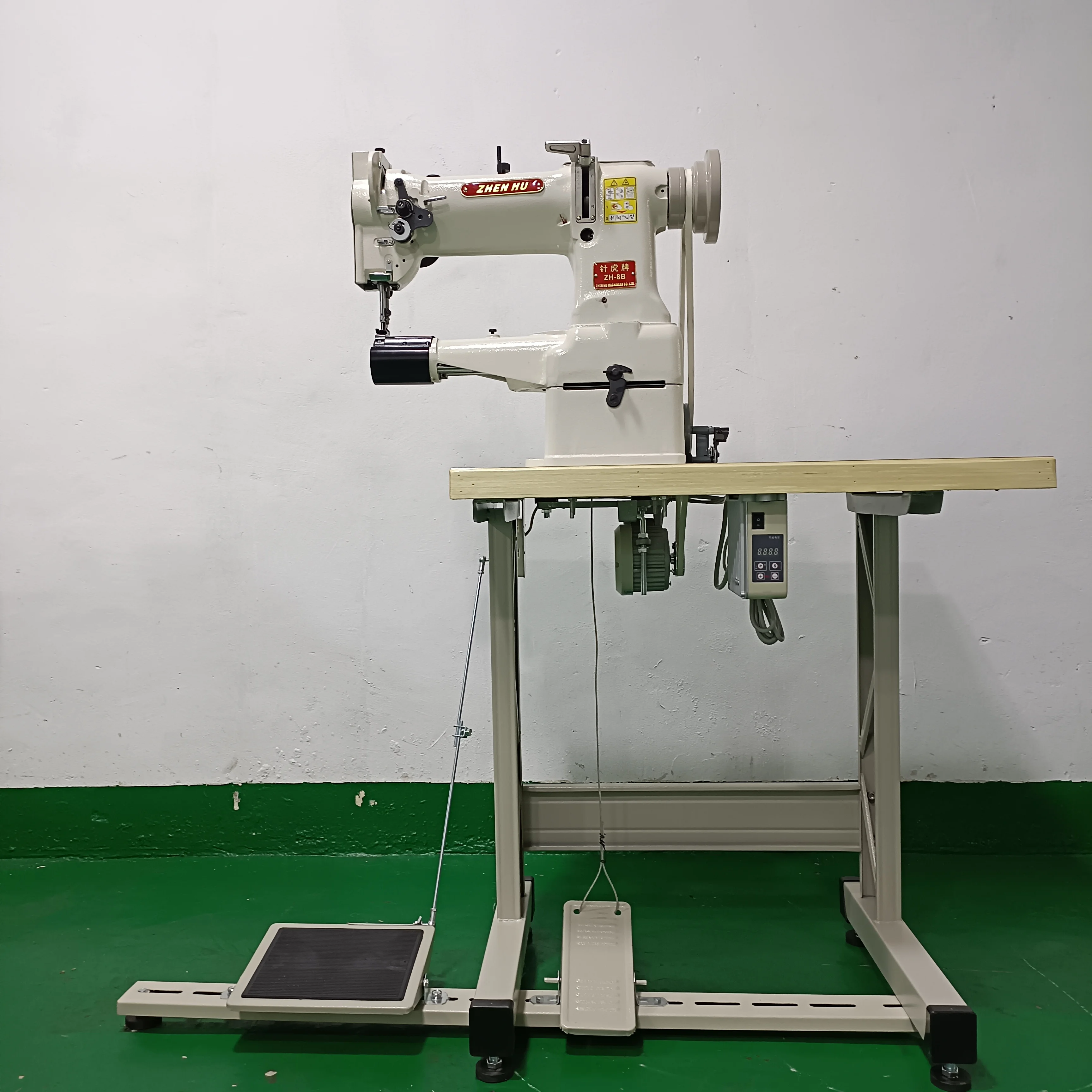 High Seam Speed Cylindrical Sewing Table Walking Foot Industrial 8b Leather Belt Bag Shoes Binding Sewing Machine