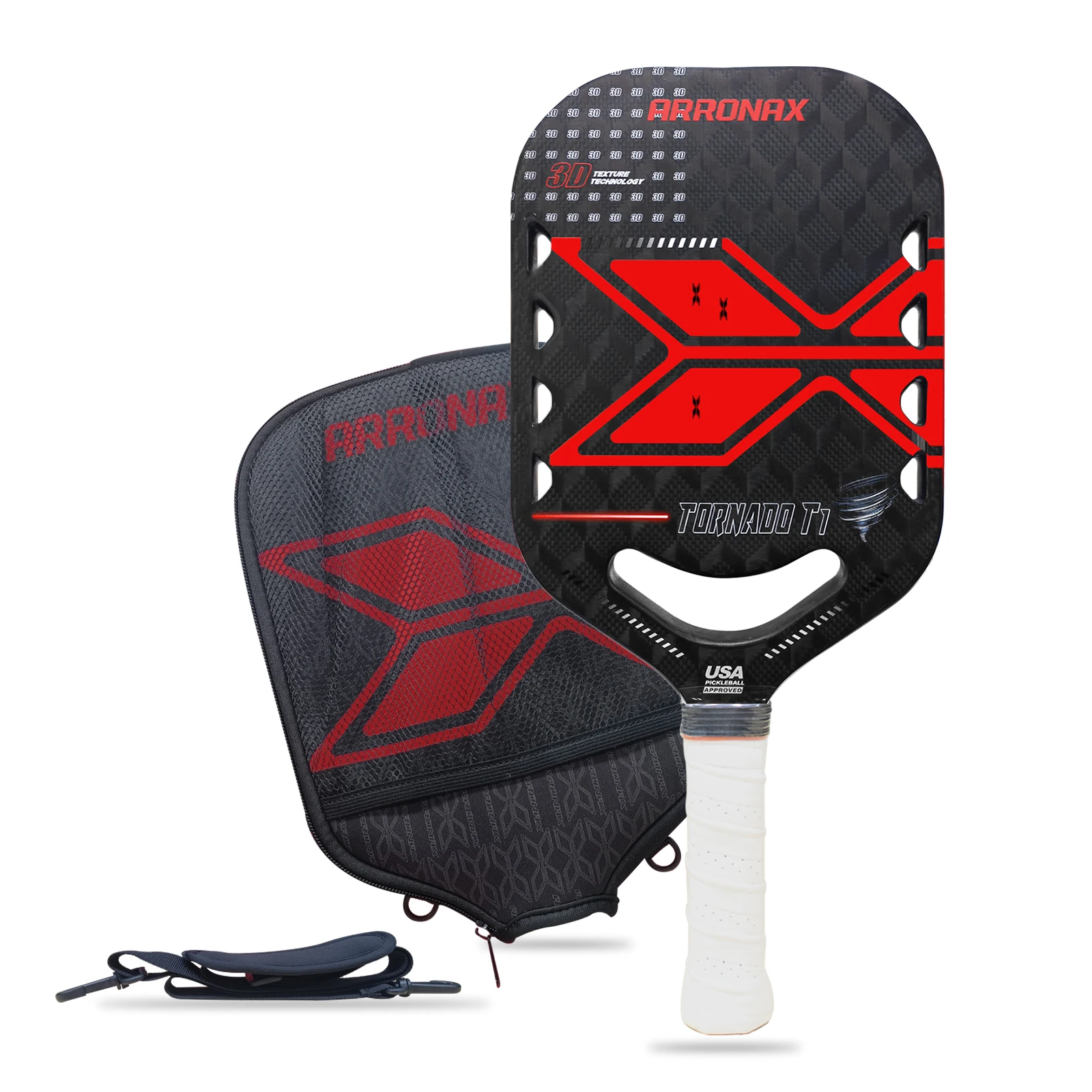Arronax New Arrival 16mm Custom Logo 3D 18K Carbon Fiber USAPA Approved Pickleball Paddle Exclusive patent
