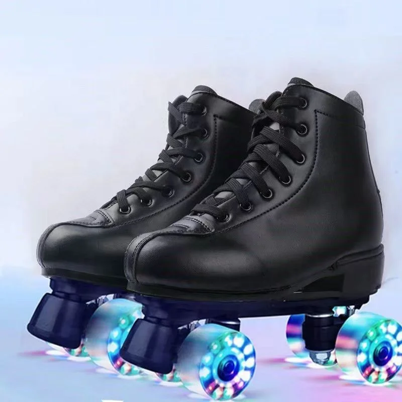 YSMLE Adult Hottest Custom Professional Rental 4 Wheels Non-adjustable Quad Skate Boots