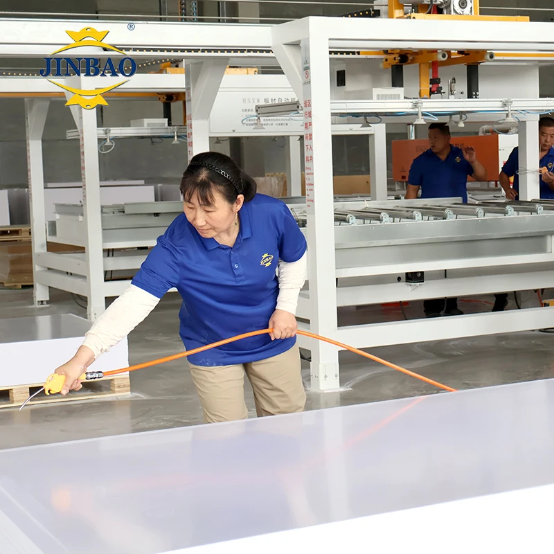 JINBAO manufacturer high density lead free rigid 122*244   white Pattern 5mm pvc foam core sheet for swimming pool