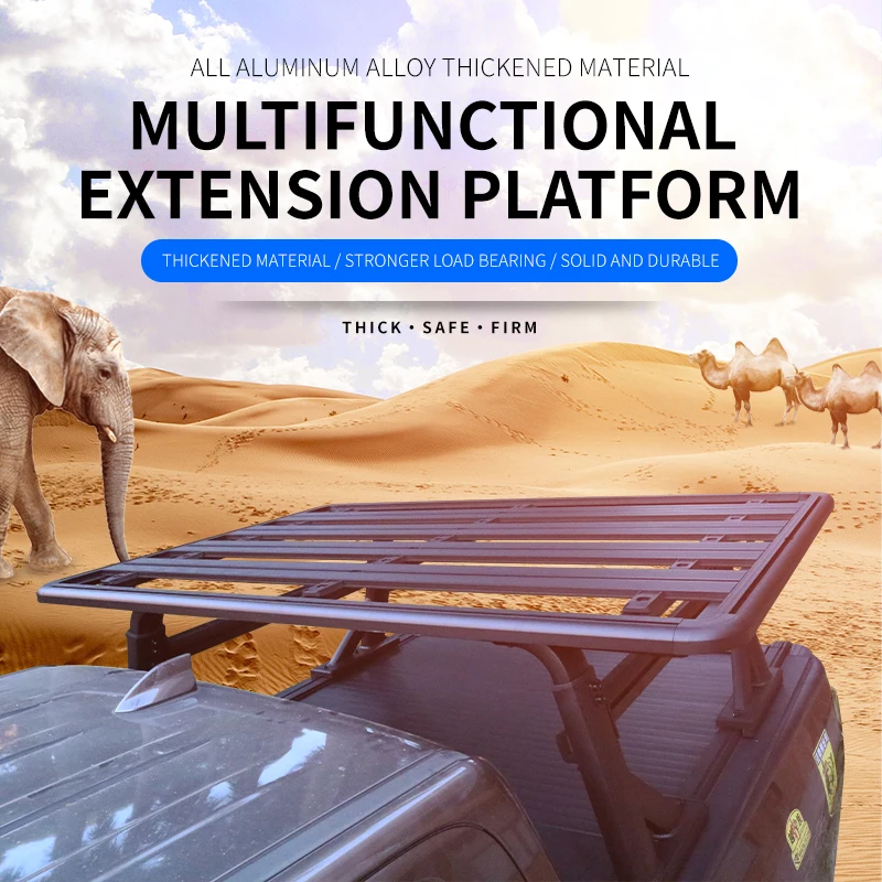 JFC-3003 4x4 popular aluminum alum alloy slim body armor style platform truck land criser 100 200 prado defender flat roof rack