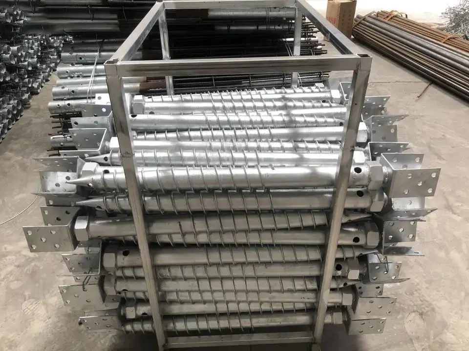Customized galvanized steel ground screw piles for solar mounting system earth ground screw anchor price