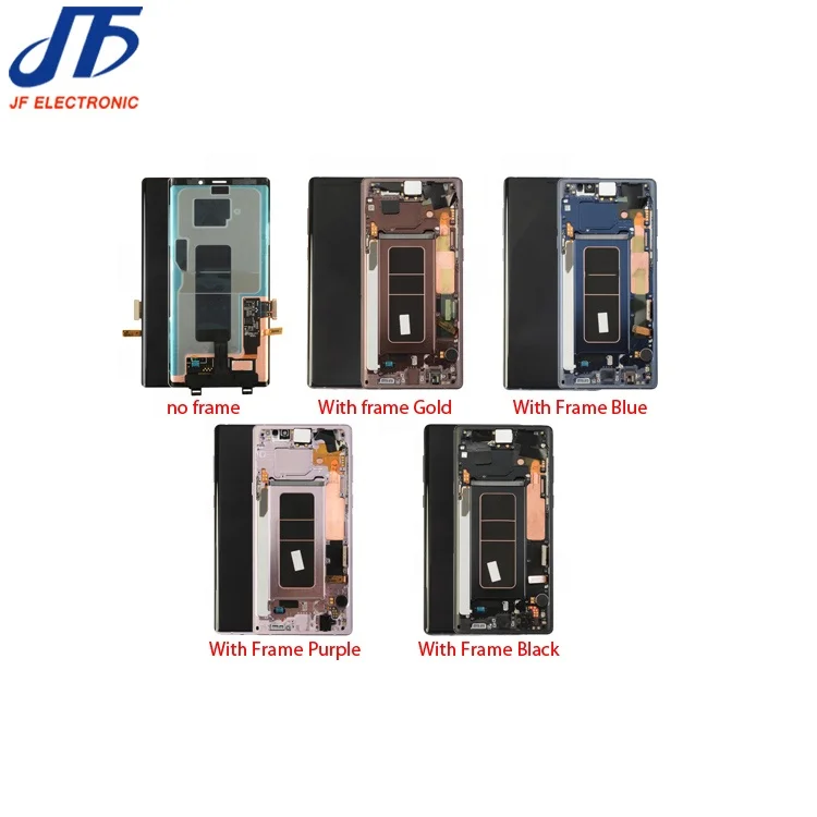 Wholesale price parts for samsung galaxy note 9 lcd screen display touch panel with frame replacement