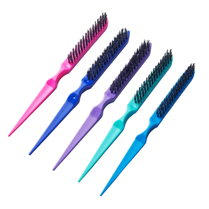 Wholesale Custom color Hair Brushes Comb Slim Line Styling Tools Teasing Back Combing Hair Brush Hair Dyed Brush