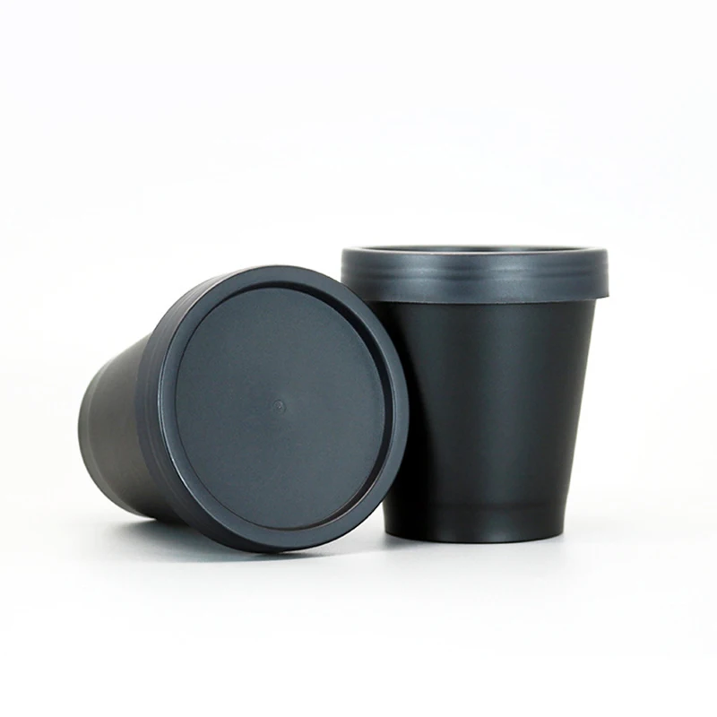 Factory colored black soap scrub 50g 100g 200g black jar 4oz plastic body butter containers with lid spatula