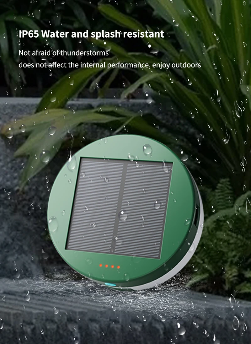 Smart RGB Solar Camping String Lights Solar USB Rechargeable Battery Portable LED Tent Lights Waterproof for Hiking Yard Party